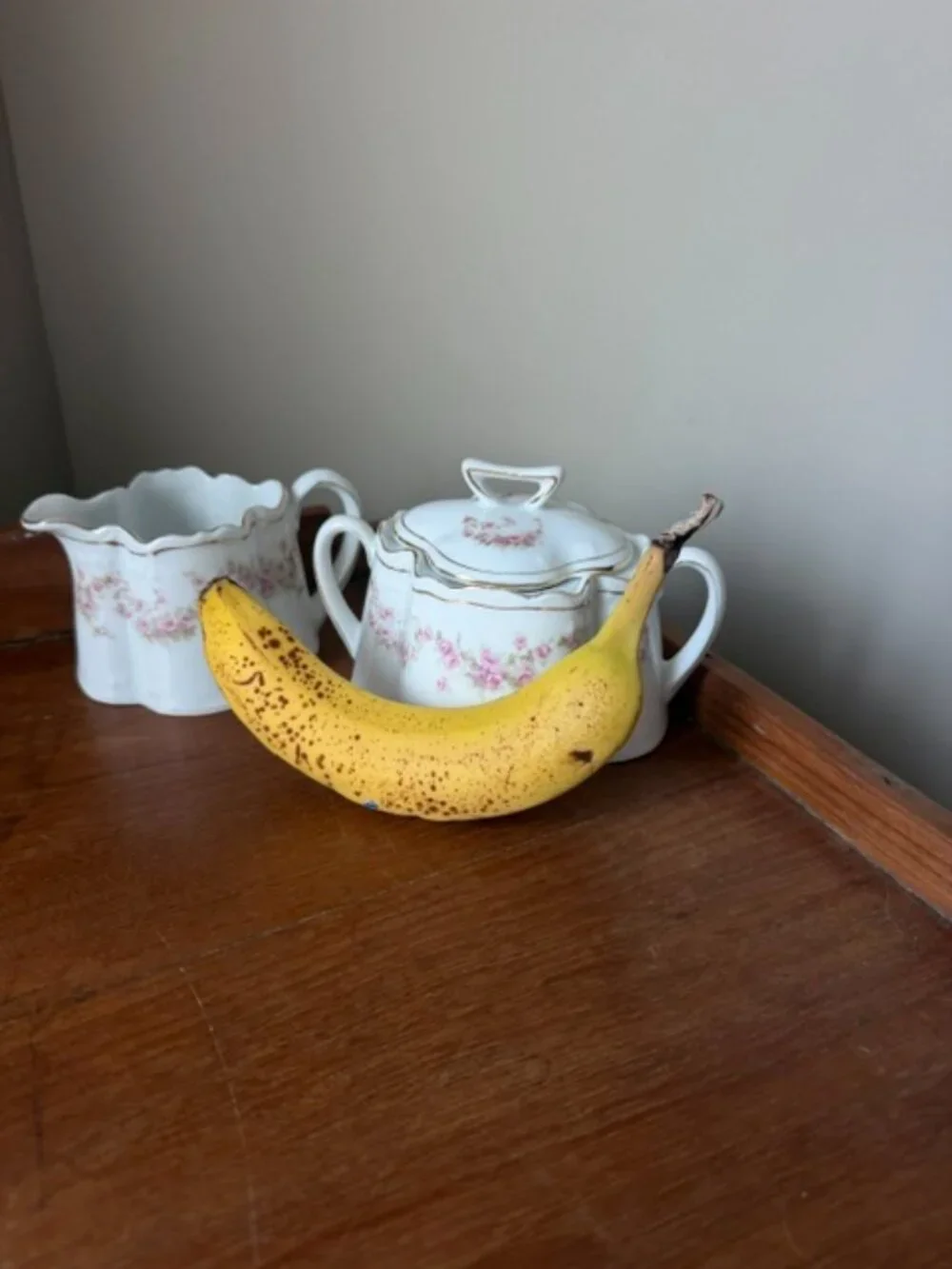 Vintage Sugar Bowl and Creamer Set